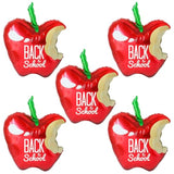 21 Inch Red Apples 5Pcs Giant Large Apples Balloons Balloon Back To School Graduation Party Decorations For Back To School Classroom Photo Prop Birthday Party Favor