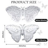 6 Pcs 42" Silver Butterfly Foil Balloons – Large Decorations for Birthday & Parties