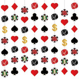 8 Pieces Casino Theme Party Decorations Casino Party Hanging Garlands Poker Hanging Banner Las Vegas Theme Card Garlands For Poker Night Birthday Supplies