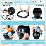 Halloween Balloon Garland Kit: Spooky Ghost, Bat & Eyeball Decor (164 Pc