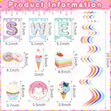 25 Pcs Two Sweet Donut Birthday Party Decorations Include Two Sweet Banner 24 Ice Cream And Donut Party Hanging Streamers 2Nd Birthday Decorations For Girl