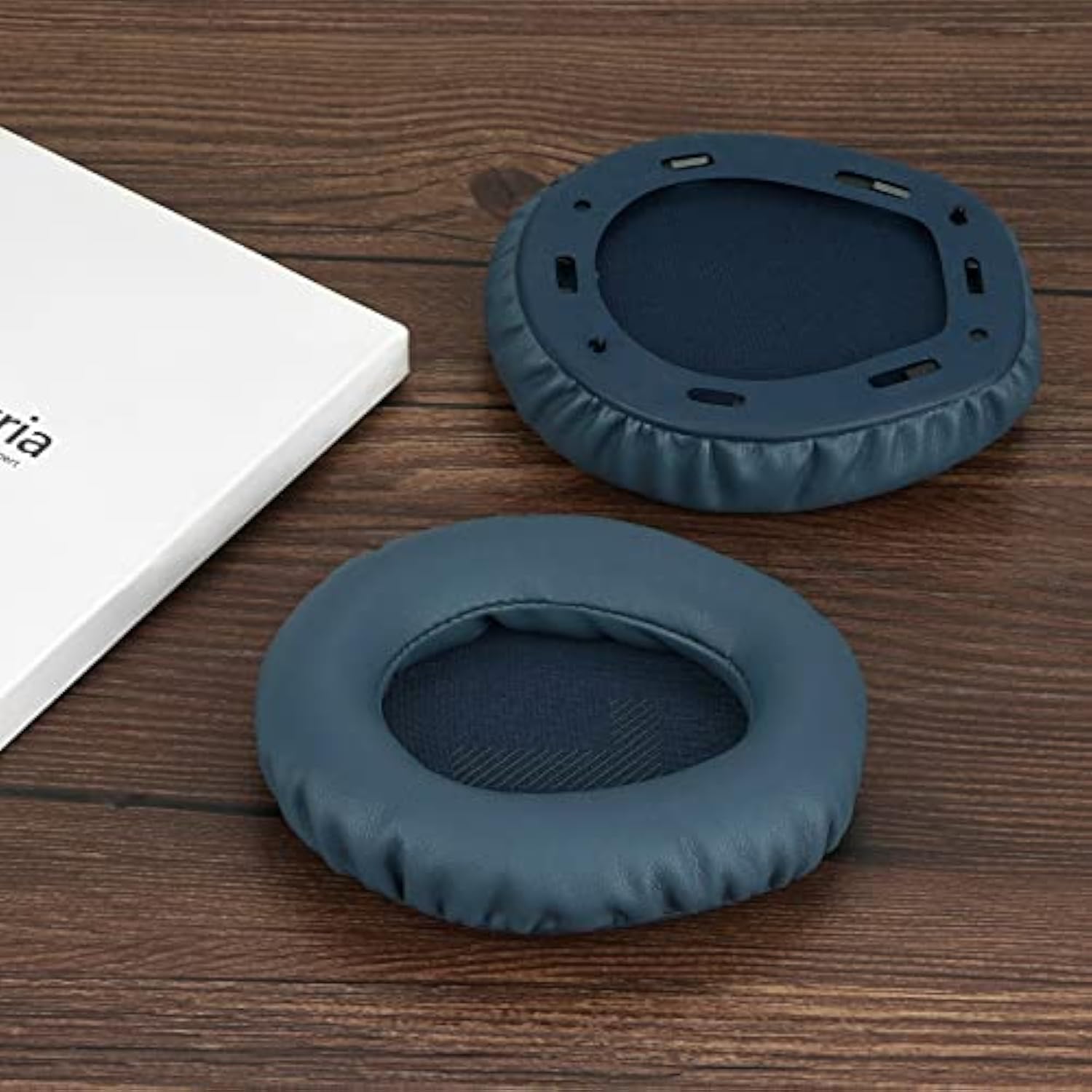Geekria QuickFit Replacement Ear Pads for JBL Quantum 100 Headphones Ear Cushions, Repair Parts (Blue)