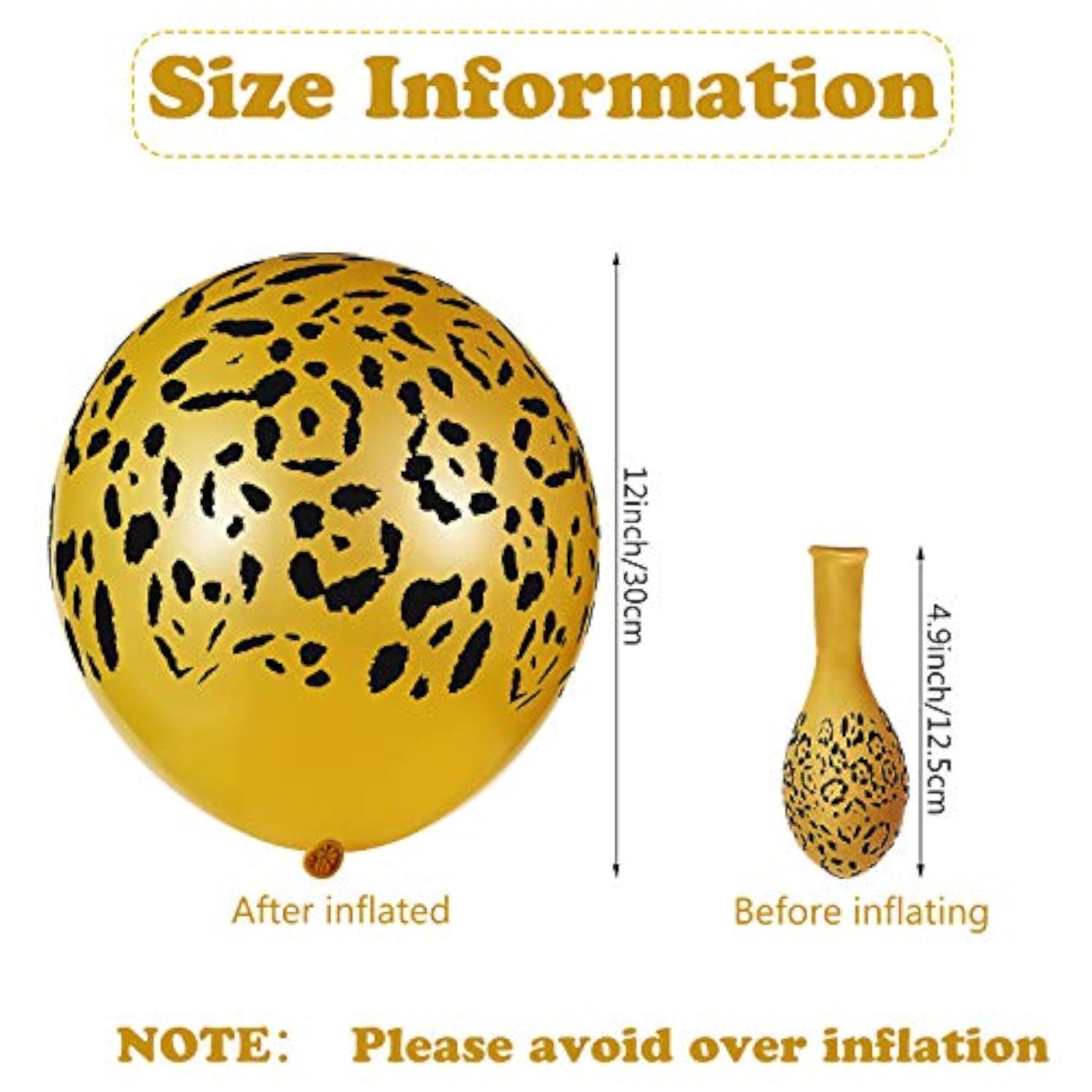 36 Pcs Cheetah Balloons Leopard Print Balloons Spots Latex Leopard Jungle Animal Decorations For Cheetah Zoo Theme Birthday Party Supplies