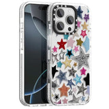 For Iphone 16 Pro Case Tpu+Pc Premium Painted Anti-Drop Phone Case Superior Shock Absorption Military-Grade Drop Protection Multicolor Star Graffiti Design Phone Case