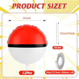 12 Pack 18 Inch Red & White Cartoon Themed Foil Balloons - Happy Birthday Balloon Set For Vibrant Kids' Party Decorations, Durable & Reusable Foil Mylar Balloons, Perfect For Birthday Supplies