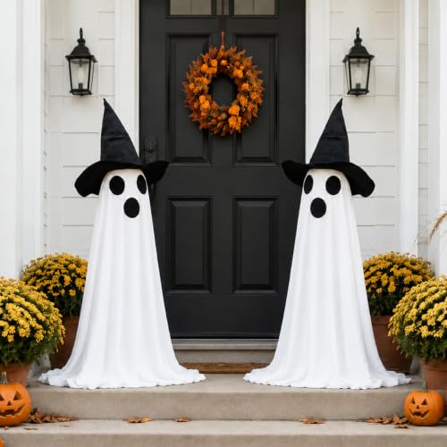Halloween Decorations Outdoor, 2Pcs Ghost Halloween Porch Decor Indoor