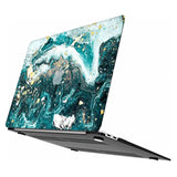Case Compatible With 2020 Macbook Air 13 Inch With Touch Id A2337 M1 A2179, Hard Plastic Case Protective Cover With Keyboard Cover For 2020 Air 13.3" Retina With Touch Id, Green Marble