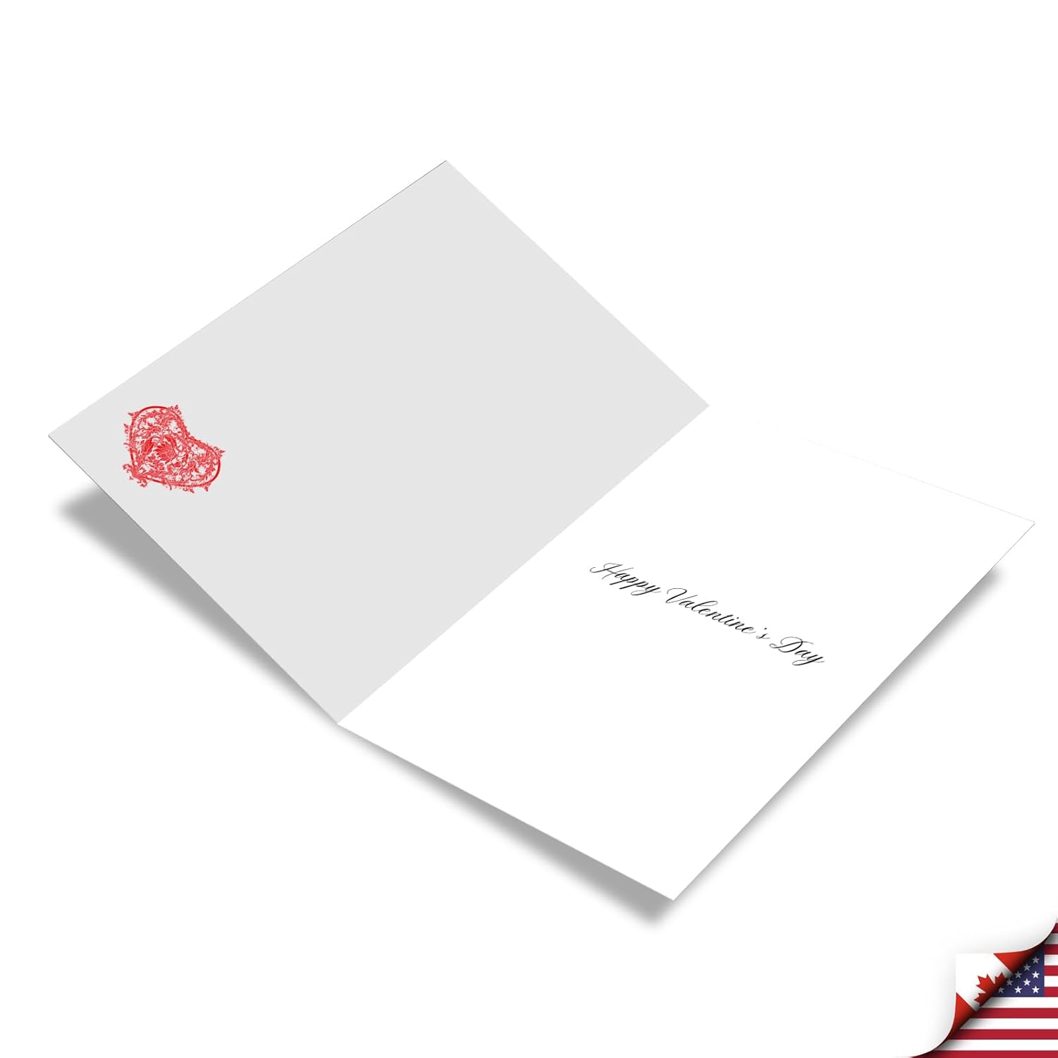 - Valentine'S Day Greeting Card With Envelope (4.63 X 6.75 Inch) - Baroque Hearts C8999Bvdg