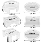 Set Of 3 Thick Square Octagon Round Coaster Molds With Matching Holder Mold, Shiny Coaster Silicone Molds For Resin Casting