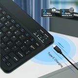 Bluetooth Keyboard For Ipad, Rechargeable Slim Portable Wireless Keyboard For Ipad Tablets, Compatible For All Ios/Windows/Android System Devices-Black