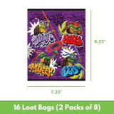 Unique Ninja Turtle Party Favors Pack - 16 Guests - TMNT Party Favor Bags, Sticker Sheets, Mini Skateboards, Checklist - Teenage Mutant Ninja Turtle Party Decorations & Supplies