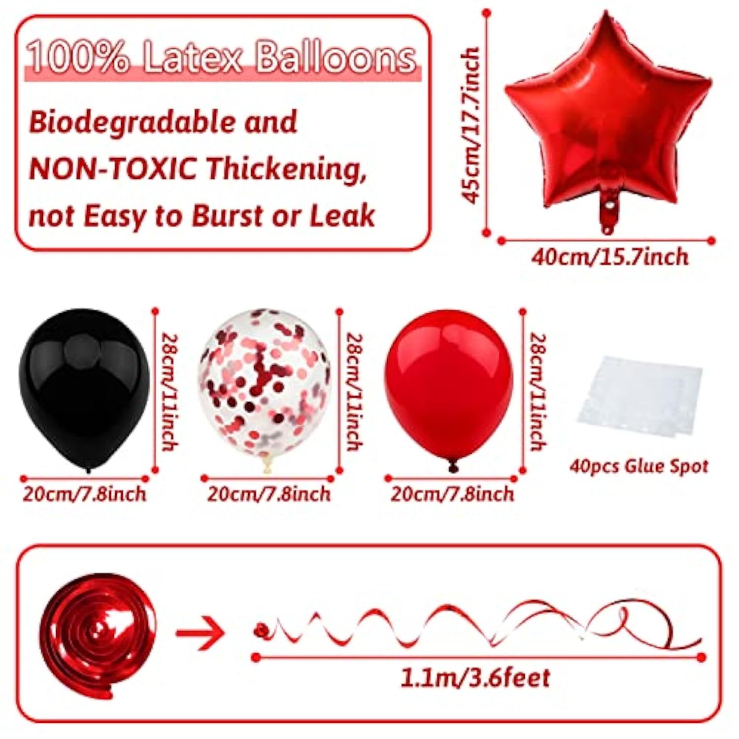 Black and Red Birthday Banner – Bold Party Decoration for Boys, Girls, Men & Women Celebrations