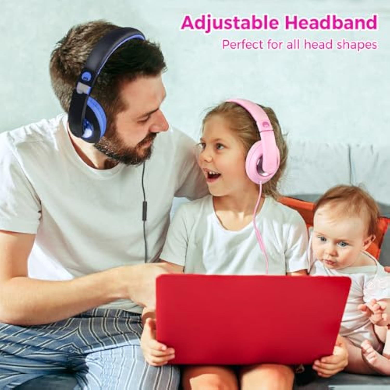 Comfort+ Kids Headphones With Microphone And Volume Control, Boys Girls Studen