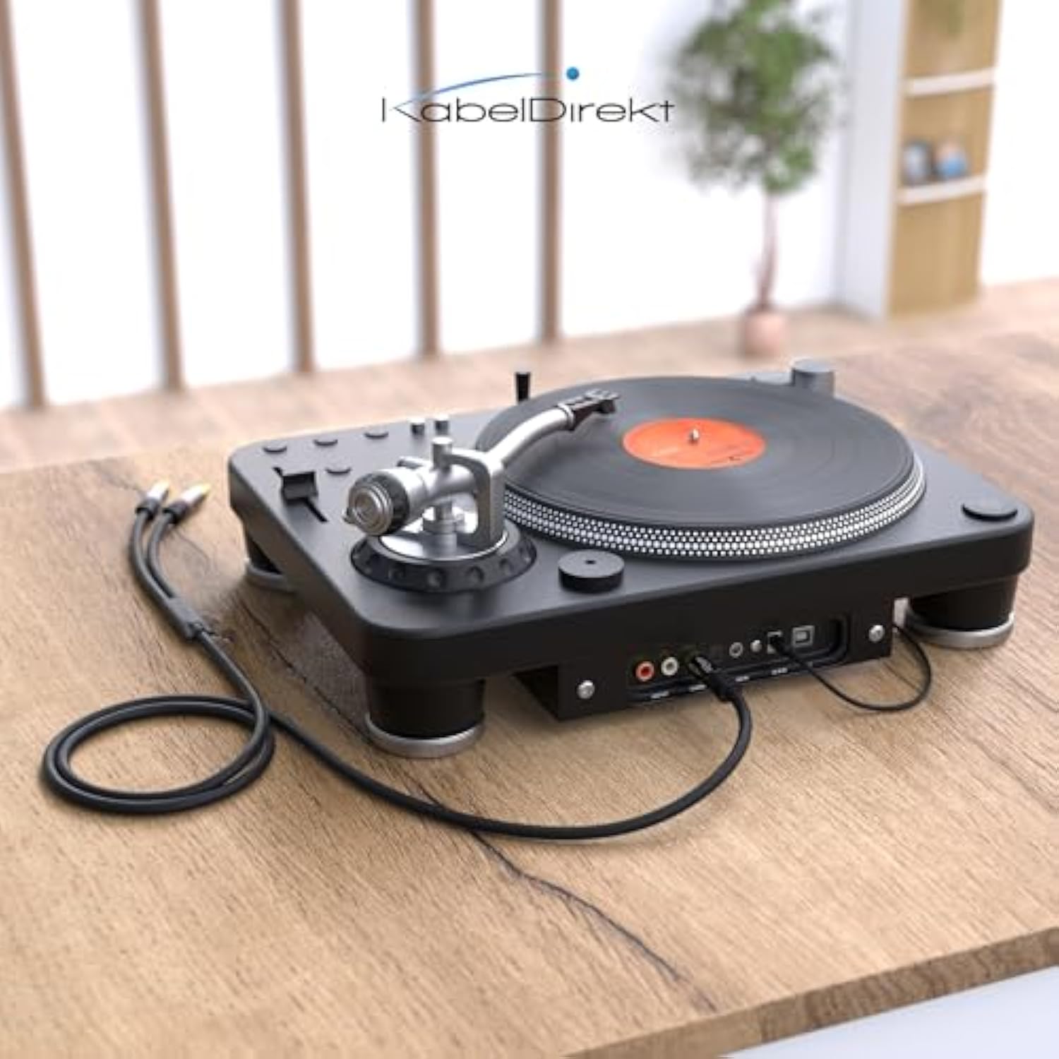 KabelDirekt – RCA/Phono Y Cable – 25ft Long – 1 to 2 RCA/Phono, Stereo Audio Cable (Coax, Male/Male Plugs, Analog/Digital, Adapter for subs/amps/Hi-Fis/Home Theater/receivers, Black)