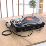 KabelDirekt – RCA/Phono Y Cable – 25ft Long – 1 to 2 RCA/Phono, Stereo Audio Cable (Coax, Male/Male Plugs, Analog/Digital, Adapter for subs/amps/Hi-Fis/Home Theater/receivers, Black)