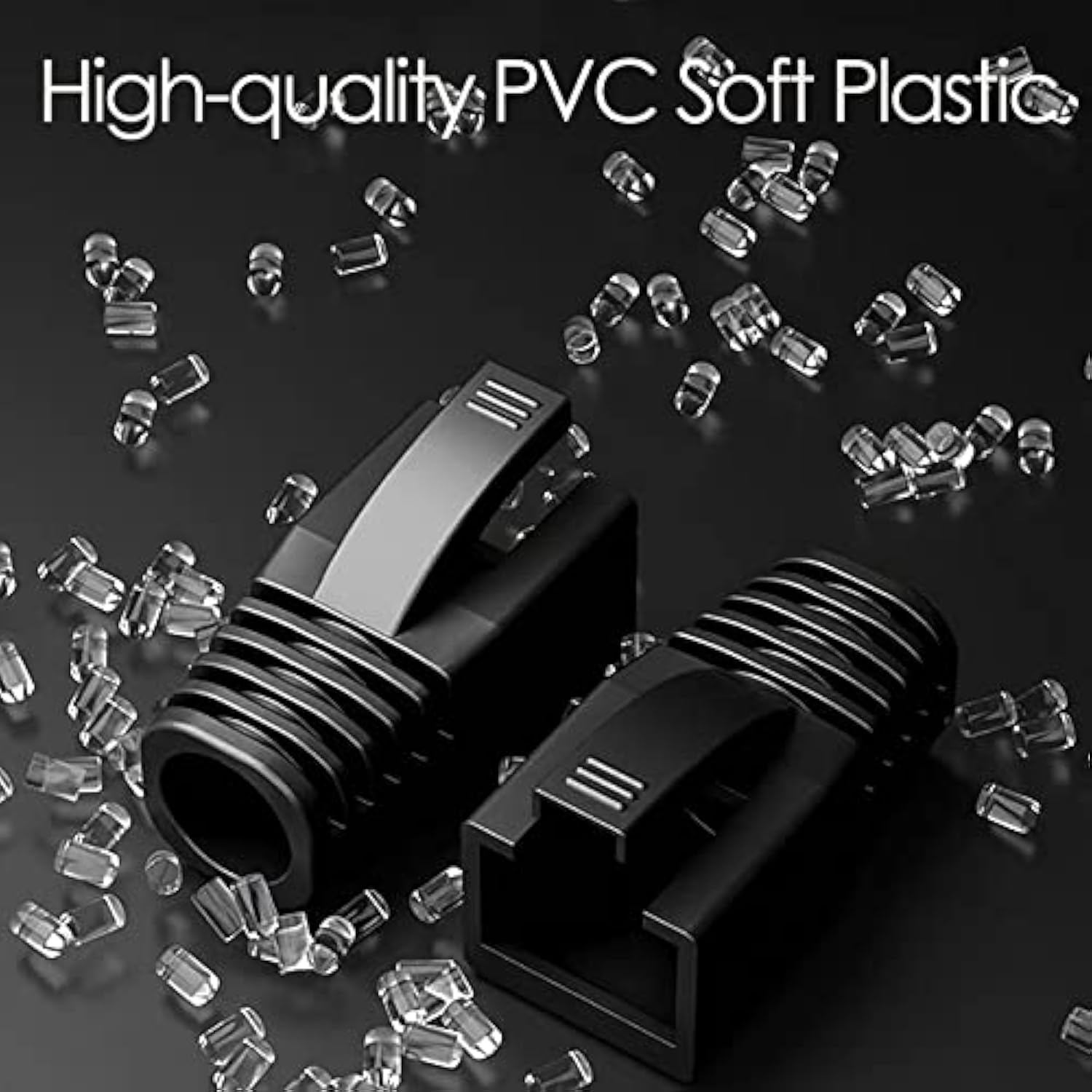 100Pack Rj45 Boot Cover, Cat5 Cat6 Cat6A Ethernet Network Cable Strain Relief