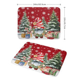 Christmas Dish Drying Mat For Kitchen Counter, Merry Christmas Dish Drying Mat 18 X 24 Inch Xmas Gnomes Absorbent Reversible Microfiber Dish Drying Pad Kitchen Drying Mat For Coffee Bar