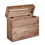 Wedding Card Box With Lock And Card Slit 12"X10"X4.5"- Distressed Gift Wishing Well Card Box For Weddings, Receptions, Birthdays, Graduations, Baby Showers, Honeymoon Funds (Burnt)