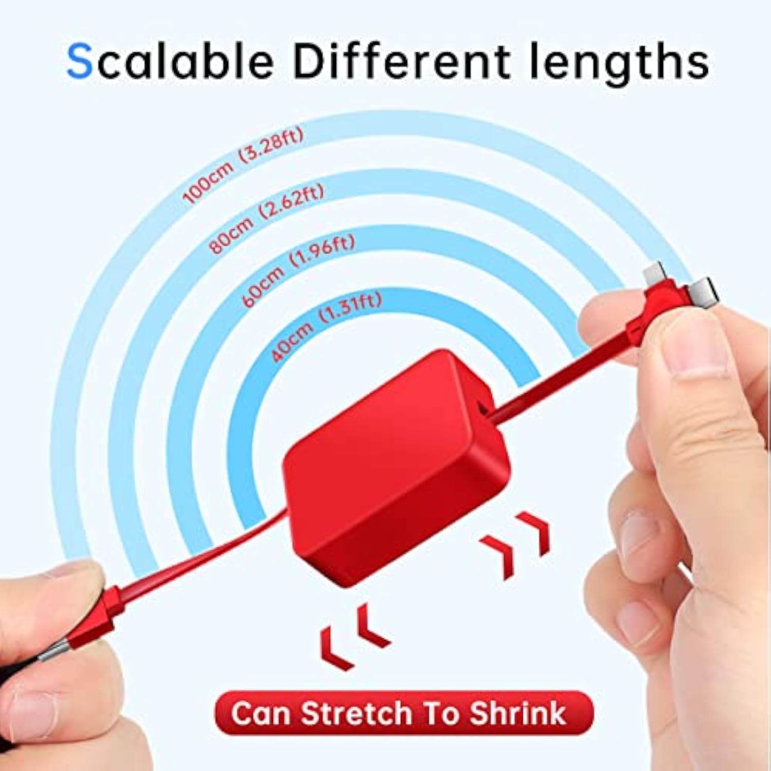 2 Pcs 3 In 1 Multi Usb Fast Charging Cable, Phone Charger Retractable, Compatible Usb C(Type-C)/Micro Usb/Ip, Compatible With Iphone 16/15/14/Se/13/12/11/Xr/Xs/X/8/7/6/5, Android, Tablets