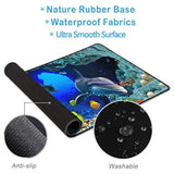 Extended Gaming Mouse Pads And Coasters, Desk Mats With Waterproof Stitched Edges, Easy To Fold And Store Keyboard Mats For Work And Desktops -Dolphin Sea World