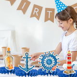 Nautical Party Table Decoration Nautical Honeycomb Centerpiece, Sailor Themed Party Decorations, Ocean Voyage Honeycomb Centerpiece Decoration for Cruise Nautical Birthday Party Supplies
