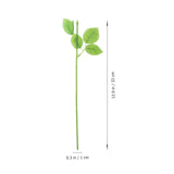 30Pcs Floral Wire Stem With Leaves Artificial Plastic Rose Floral Wire Stems Diy Craft Bouquet Making Floral Arrangement Tools For Wedding Bouquet Centerpiece Home Decor