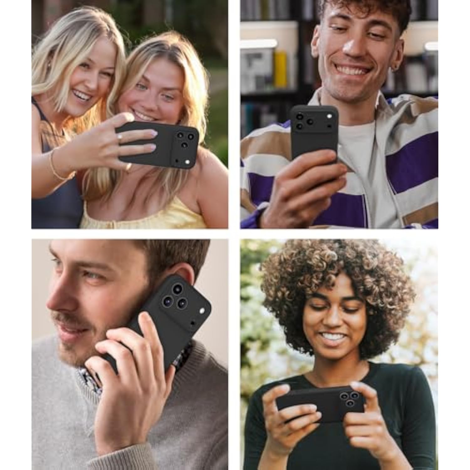 Magnetic Case for iPhone 17 Pro Max, Compatible with Magsafe, Classic Liquid Silicone Phone Case with Integrated Camera Control Button and Anti-Scratch Microfiber Lining, Black