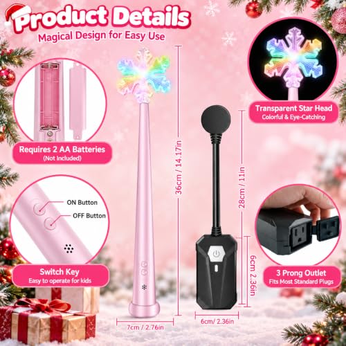 Christmas Tree Light Wand Remote - Voice Control Magic Wand Light Controller With Wireless Outlet Plug - Magical Christma Tree Lights Switch Wands For Kids, Xmas Gifts Outdoor Lighting Decoration