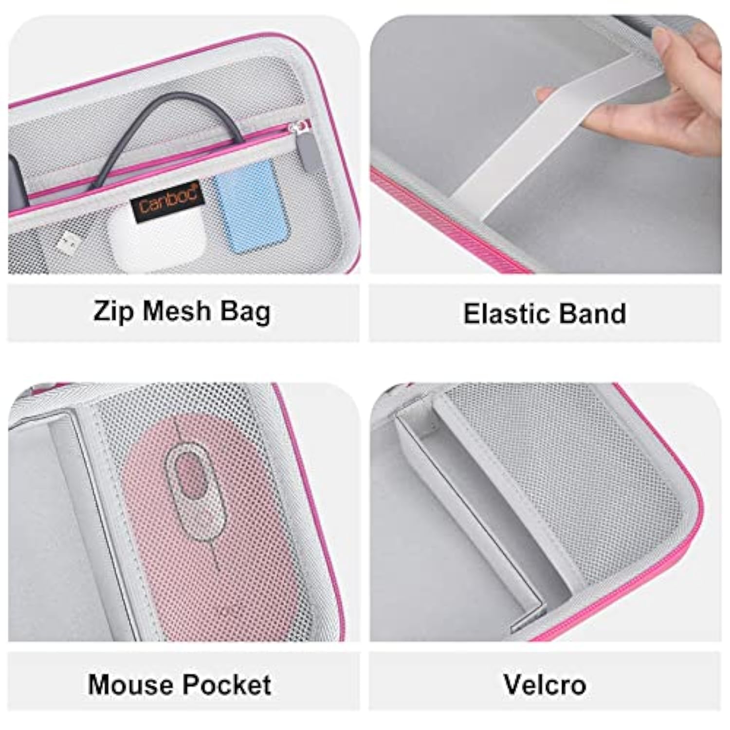 Hard Carrying Case For Logitech Pop Keys Mechanical Wireless Keyboard And Pop Wireless Mouse, Mesh Pocket Fits Cables, Usb Receiver, Spare Keycaps And More Accessories, Raspberry