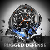 Metal Case For Samsung Galaxy Watch Ultra 47Mm Case, Stainless Steel Protective Rugged Bumper Thin Frame With Ceramic-Like Back Cover For Galaxy Watch Ultra 47Mm For Men Women