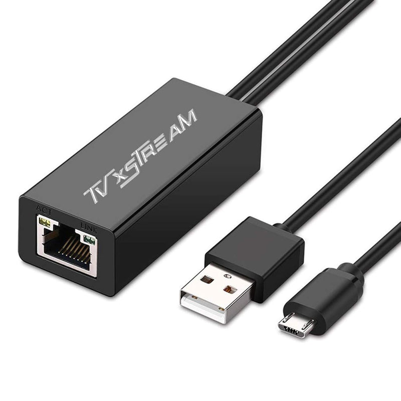 Usb Ethernet Adapter (Grey) For Firesticks (Gen 2 And 4K Versions) Chromecast