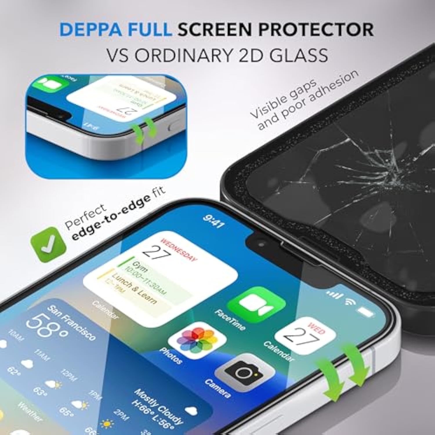 | 2-Pack | Privacy Screen Protector For Iphone 16E/14/13/13 Pro (6.1') With Smart Installation Tray | Dust & Bubble-Free | 9H Tempered Glass | Full Coverage | Easy Install |