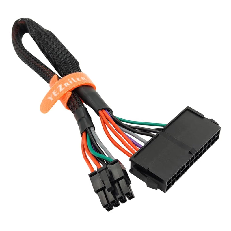 24 Pin To 8 Pin Atx Psu Power Adapter Sleeved Cable For Dell Optiplex 3020 504