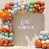 165Pcs Fall Balloon Arch Kit Blue Sage Green Coffee Gold White for Baby Shower Party