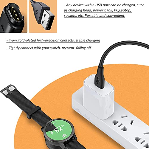 Charger for Garmin Watch, Ankky 3.3ft USB Charger Cable Data Sync Cable for Garmin 5/5S/5X/Plus/6/6S/6X/Pro/Forerunner 935/Quatix 5/Quatix 5