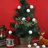 20 Pcs Christmas Yarn Pom Poms Balls For Diy Handmade Crafts Fuzzy Pompoms For Christmas Diy Hats Thanksgiving Party Holiday Hanging Home Decorations(1.5 Inch,White)