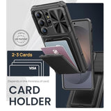 Samsung Galaxy S26 Ultra Case with Card Holder, Black - Premium Protection and Storage