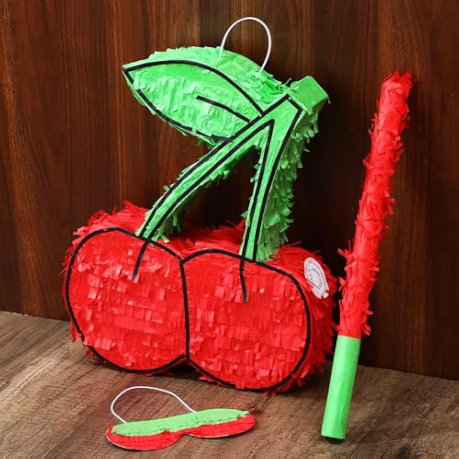 Set Of 3 Coquette Cherry Piñata Red Piñata Party Game Set She'S The Cherry On Top Birthday Decorations With Stick Mask For Coquette Birthday Baby Shower Party Game Supplies Decoration