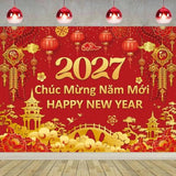 Vietnamese New Year Backdrop TET Decorations 2027 Lunar New Year Background