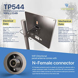 Tp544 Wifi Panel Antenna (5Ghz) (22Dbi) Outdoor Directional (4900-5850 Mhz) Wireless Network Signal (Pole Mast Mount) Weatherproof High-Gain Long Distance Range (N-Female Connector)