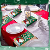100 Pieces Christmas Paper Guest Napkins 3 Ply Merry Christmas Cocktail Napkins Disposable Xmas Bathroom Hand Towel Santa Gnome Christmas Tree Napkins For Party Supplies (Santa Claus)
