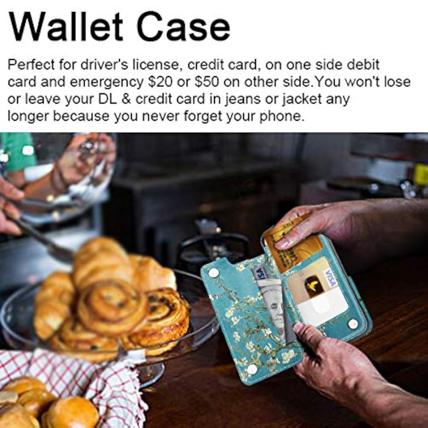 Compatible With Iphone 16E Wallet Case With Card Holder, Card Slots Cover Flip Kickstand Protective For Iphone 16E (Almond Blossom, For Iphone 16E)