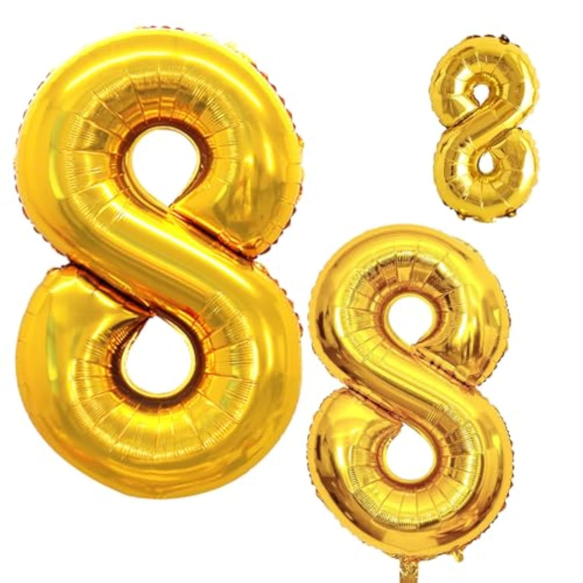 2 Pcs 42 Inch Gold Foil Balloons Number 8 By ,Number Balloons For Part