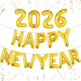 16 Inch Gold 2026 Happy New Year Foil Balloons Party Supplies
