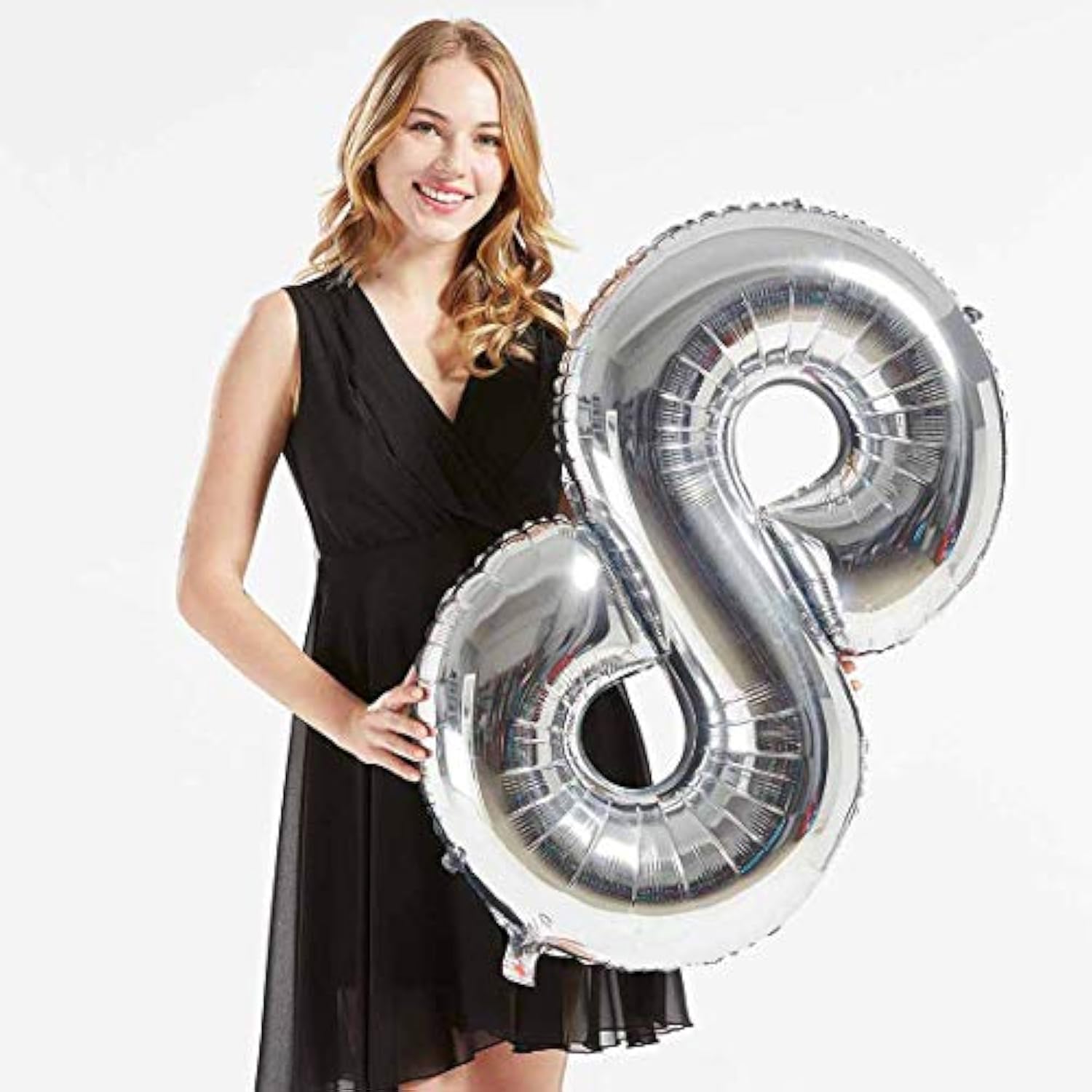 40Inch Silver Foil 85 Helium Jumbo Digital Number Balloons, 85Th Birth