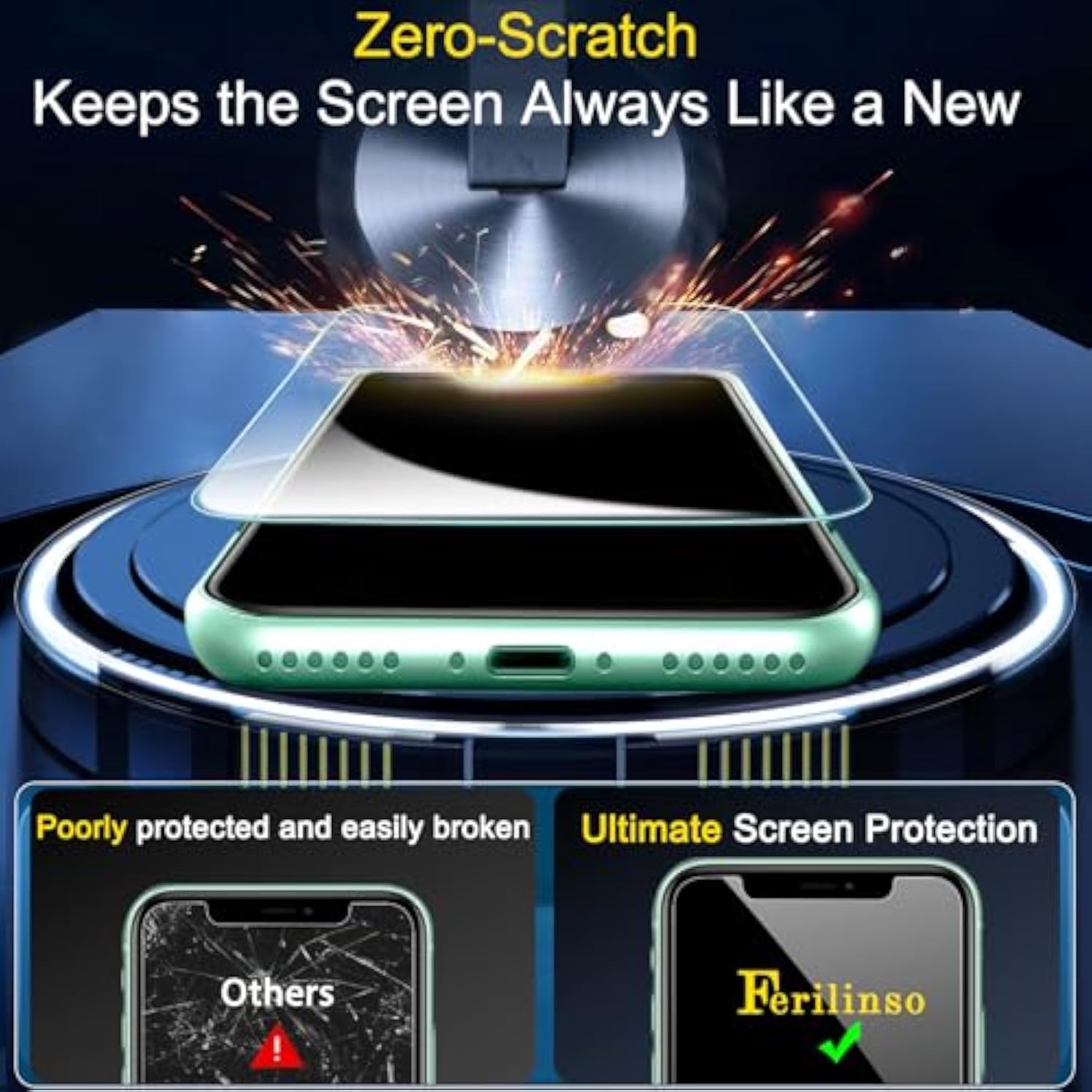 3-Pack iPhone 11 Screen & Camera Lens Protector 6.1 Inch HD Glass