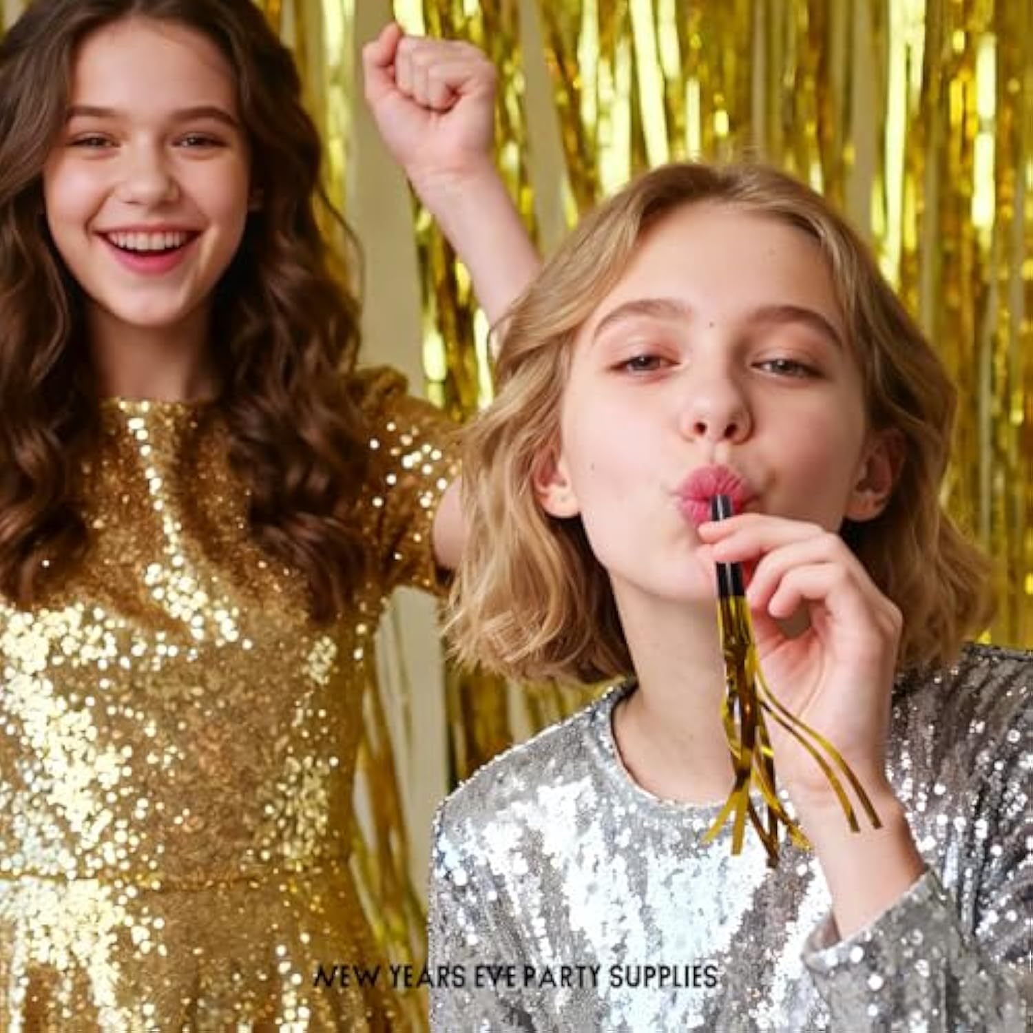 48pcs New Year 2026 Party Supplies Gold Silver Noise Makers Favors