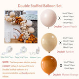 Fall Balloon Arch Kit with Burnt Orange Cream Peach Terracotta Balloons for Baby Shower