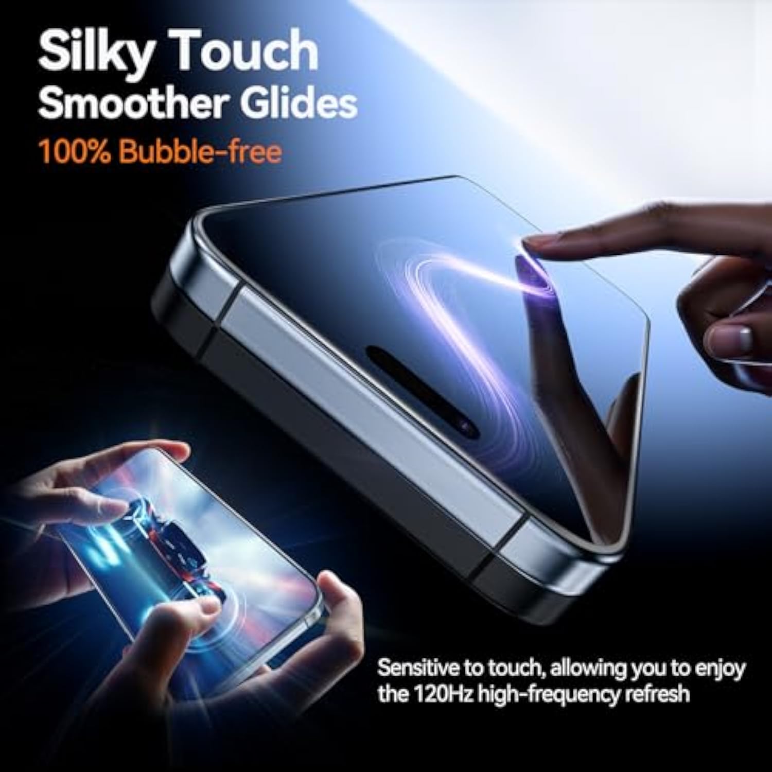4-Pack Hd Screen Protector For Iphone 16/Iphone 15,[Military Grade Shatterproof],9H+ Tempered Glass,[Automatic Dust Removal], 10X Military Protection, [Bubble-Free], Easy To Install,Case Friendly