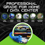 GearIT 10-Pack Cat6 Patch Cable 25 Feet Cat 6 Ethernet Cable Snagless Flexible